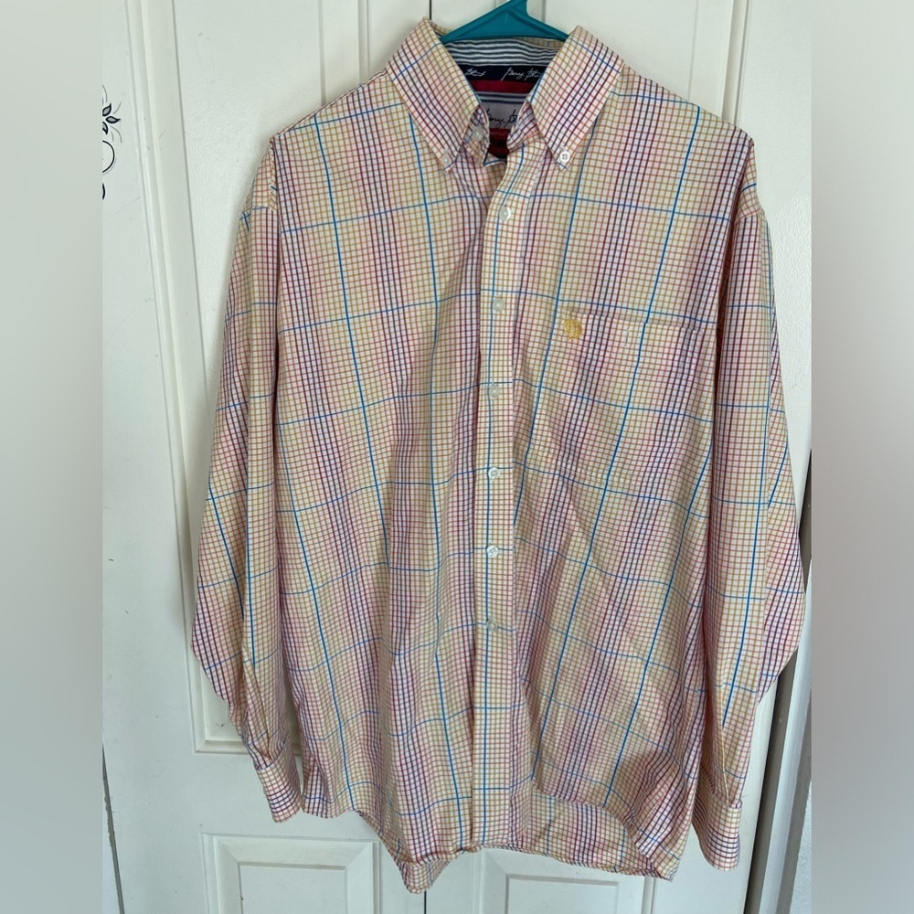 George Strait Wrangler Button Down Long Sleeve One Pocket Shirt-please see desc